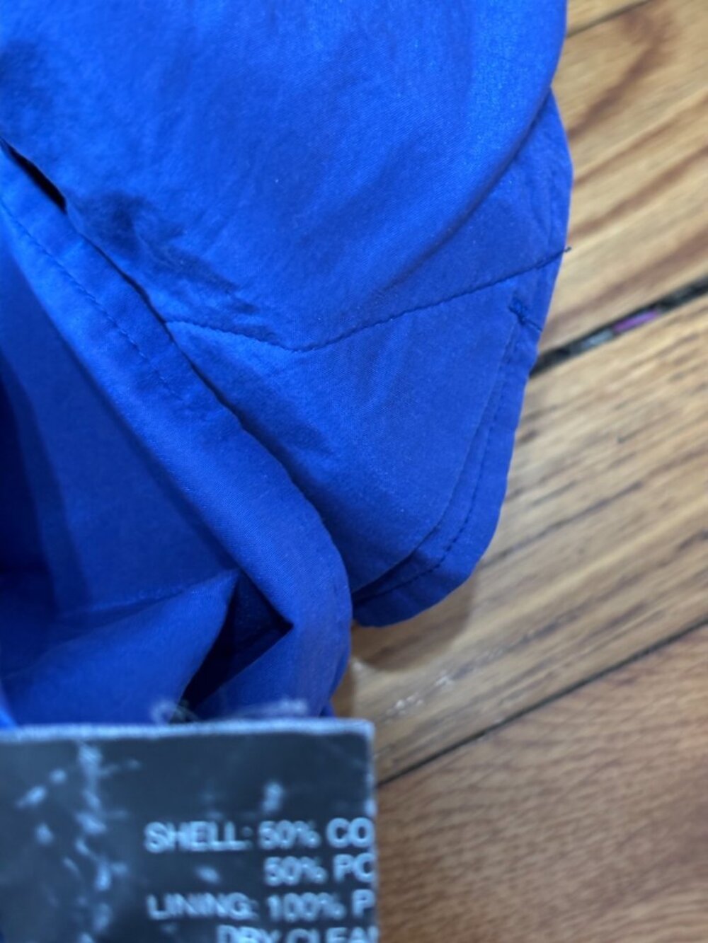 Vintage Burberrys Prorsum Collection Womens Trench Rain Jacket Coat Sz 12 Blue - Picture 8 of 10